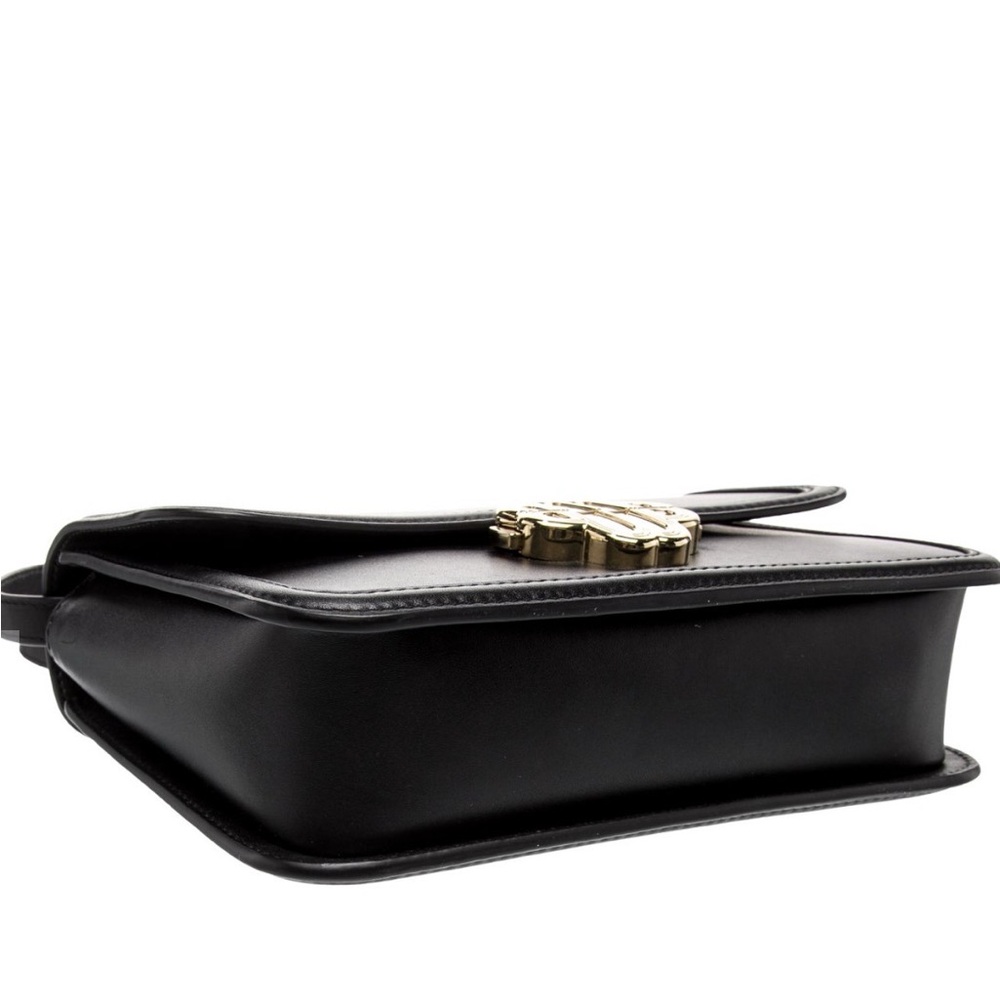 Maje Black Leather Crossbody with Gold Decorative Clasp - Picture 5 of 6